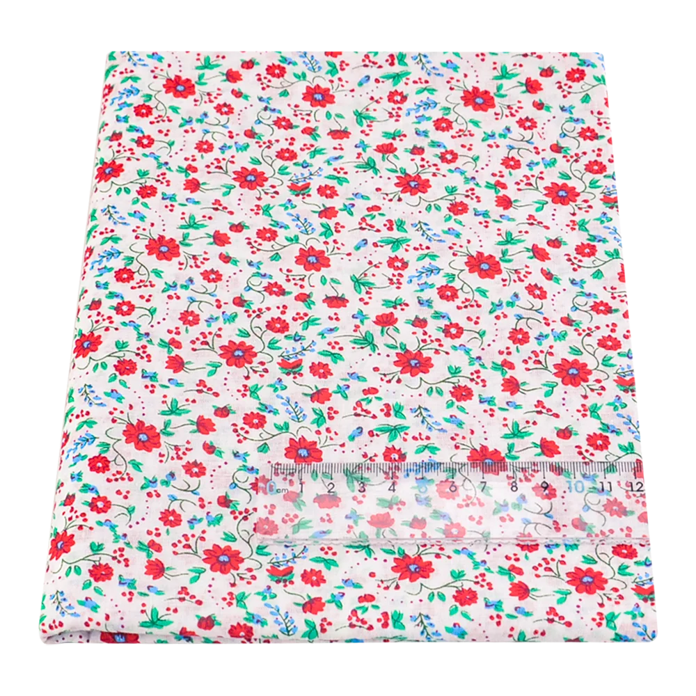 Booksew Yellow & Pink Floral Cotton Fabric – Thin Woven, 150cm Wide