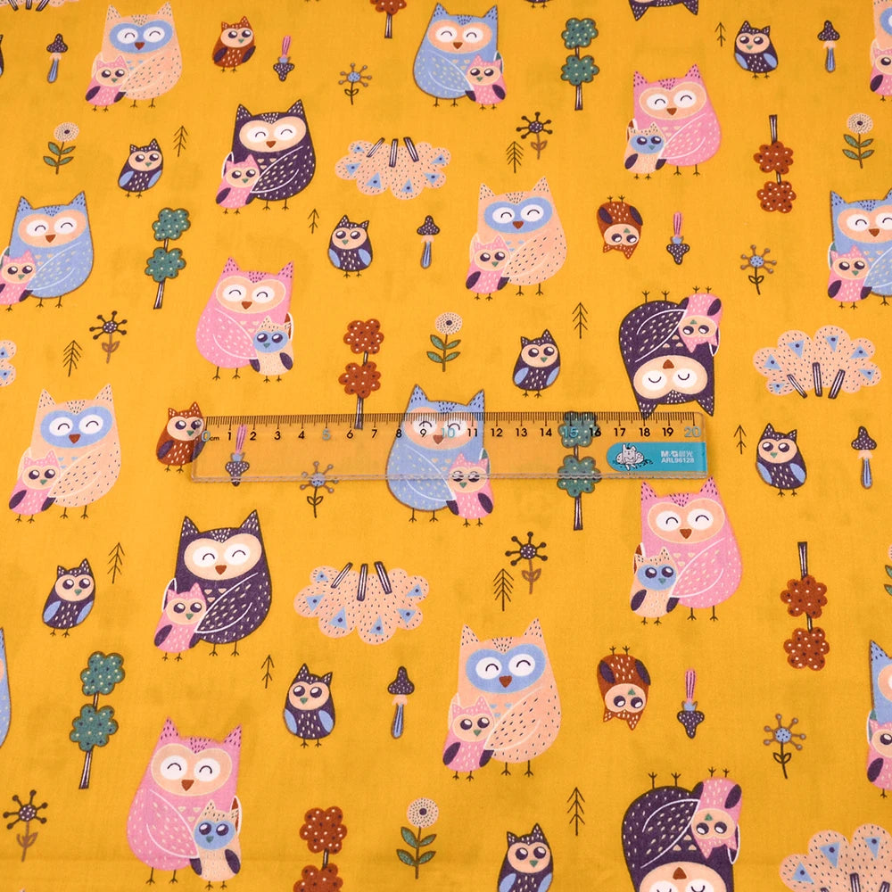 Cartoon & Floral Cotton Fabric Fat Eighths - 20x25cm Patchwork Fabric