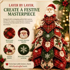 Kit de árbol de Navidad acolchado DIY — Decoración de mesa de patchwork en tela 3D