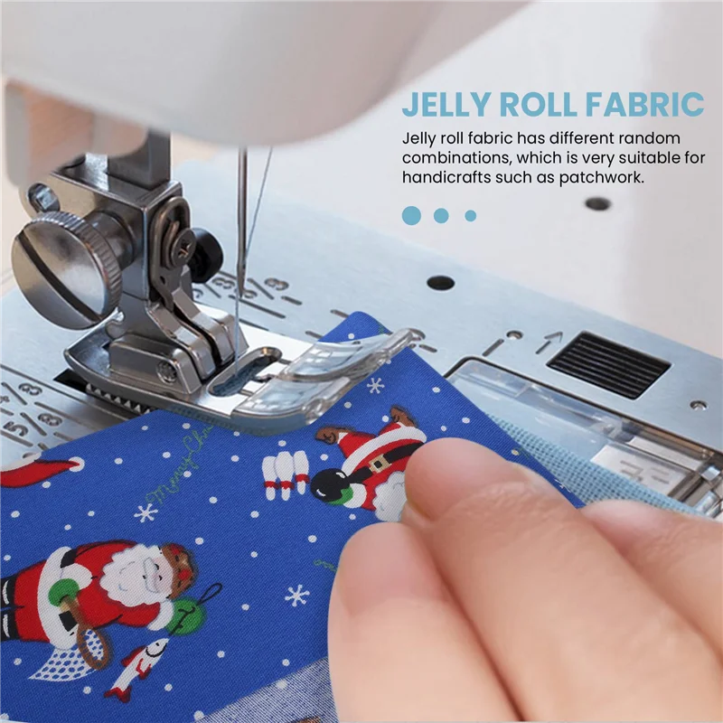 20-Pattern Pre-Cut Jelly Roll Fabric Strips for Quilting – 2.5" × 40" Cotton Strips