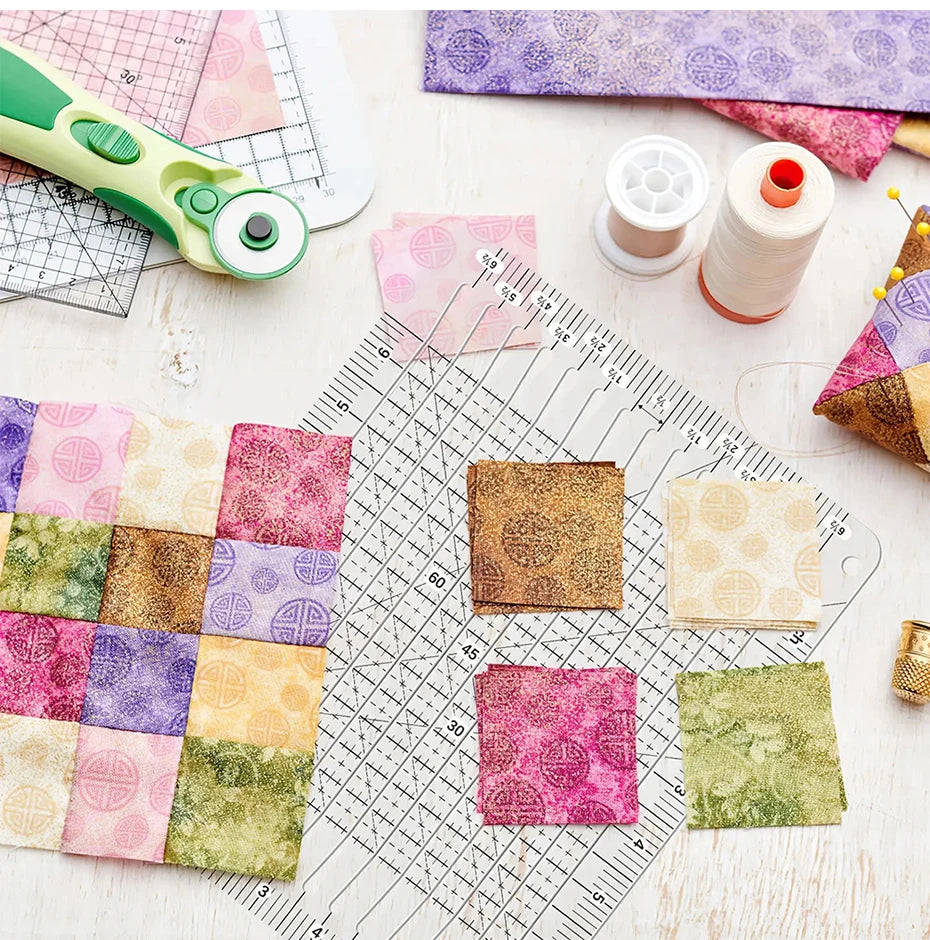 Slotted Acrylic Fabric Strip Cutting Ruler – Quilting Patchwork Template for Precise Strip Cuts