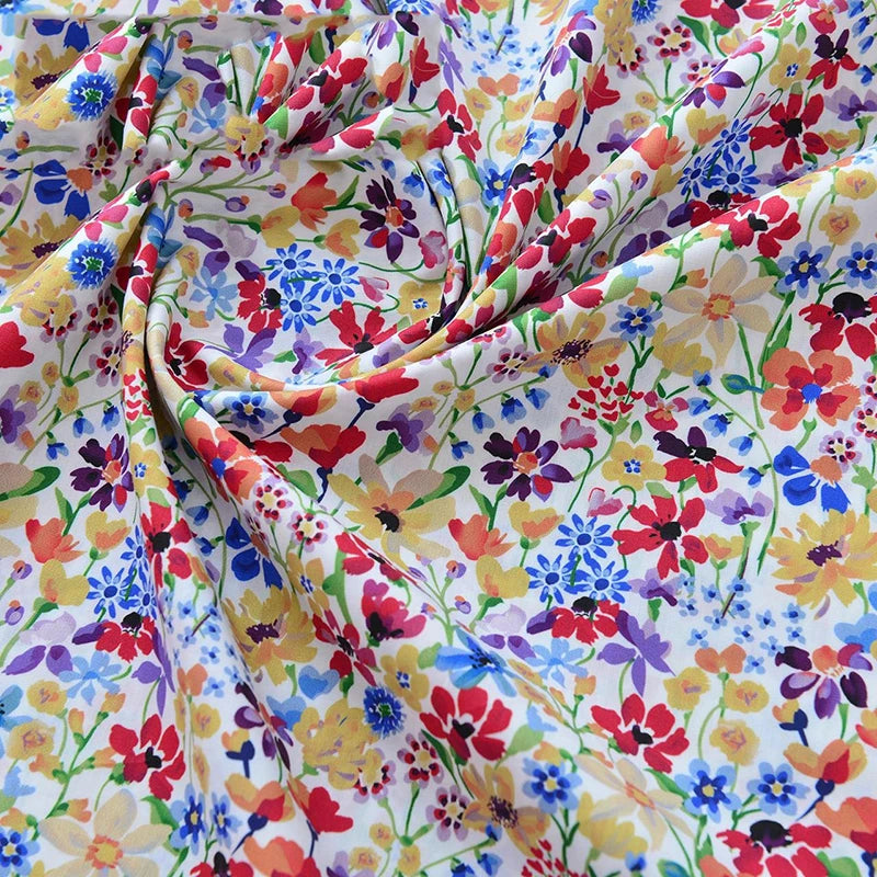 100% Cotton Poplin Floral Fabric – 50S Digital Print | 145 cm Wide | Dresses, Shirts & Pajamas