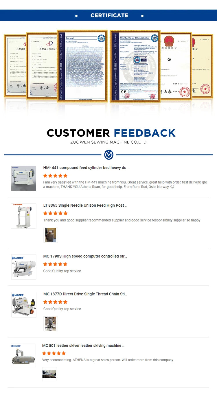 MACEE MC C1 Direct Drive Single Needle Lockstitch Industrial Sewing Machine with Table