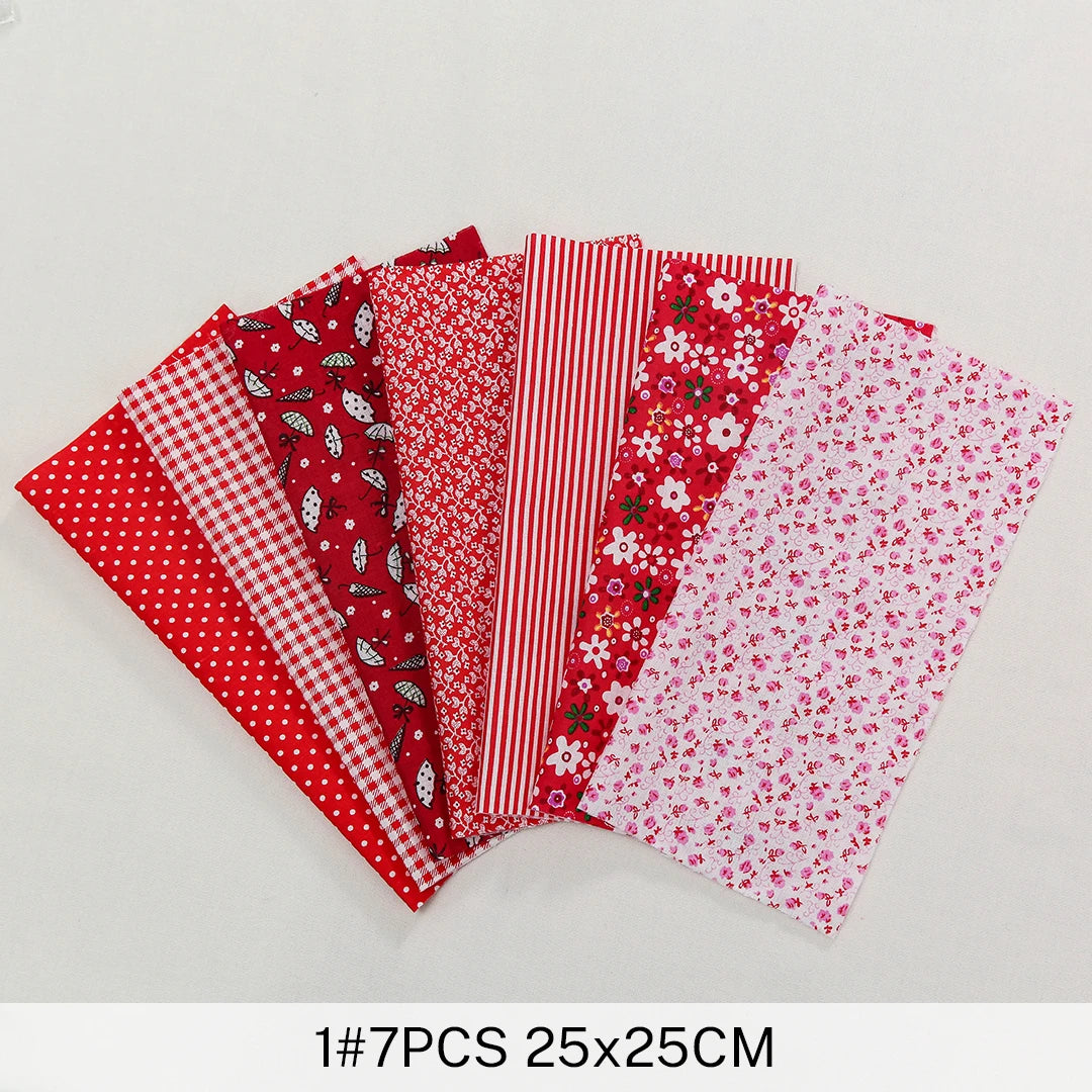 25x25Cm Cotton Flower Fabric Printed Cloth Sewing Quilting Fabrics For Patchwork Needlework DIY Handmade Accessories