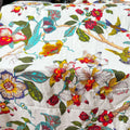 Floral & Bird Print Linen Cotton Fabric – Quilting, Patchwork & Home Décor (145cm Wide)