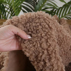 Teddy Plush Imitation Wool Fleece Fabric – 50x50cm | Soft Warm Fabric for Dolls, Pet Clothes & DIY Sewing