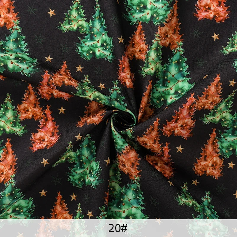 Christmas Gingerbread & Holiday Print Fabric – 100% Polyester, 150cm Wide