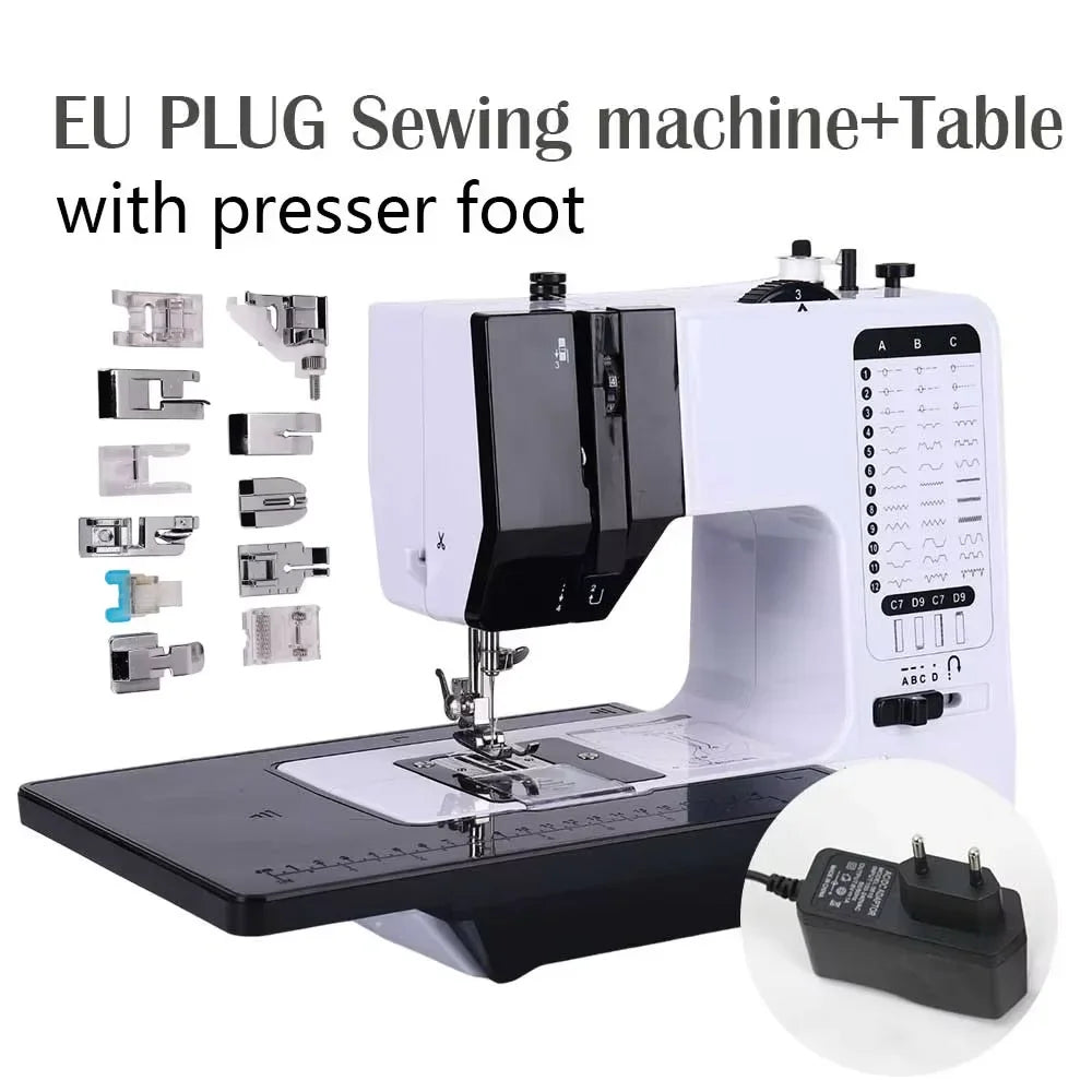 38-Stitch Mini Sewing Machine – Portable, LED Light, Foot Pedal & Bundle Options