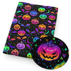 Tela estampada de Halloween y gótica novedosa – Cortada a pedido | 50×145cm (19.7"×57") | Satén, Algodón y Tejido de punto