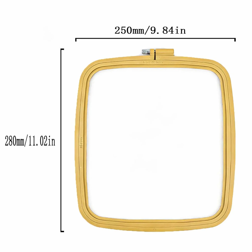 Juego de 5 Anillos Cuadrados de Plástico para Bastidor de Bordado Hecho a Mano, Aros de Bordado, Herramienta de Costura para Punto de Cruz DIY, Herramienta de Artesanía con Aguja