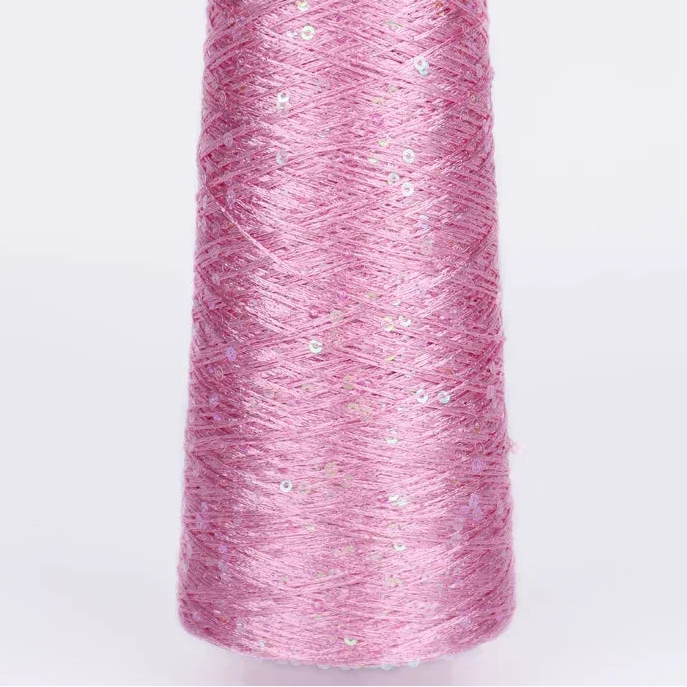 500G Hilo Fantasía de Lentejuelas Brillantes – Para Tejer a Mano y Ganchillo | Lentejuela de 3mm | 25 Colores