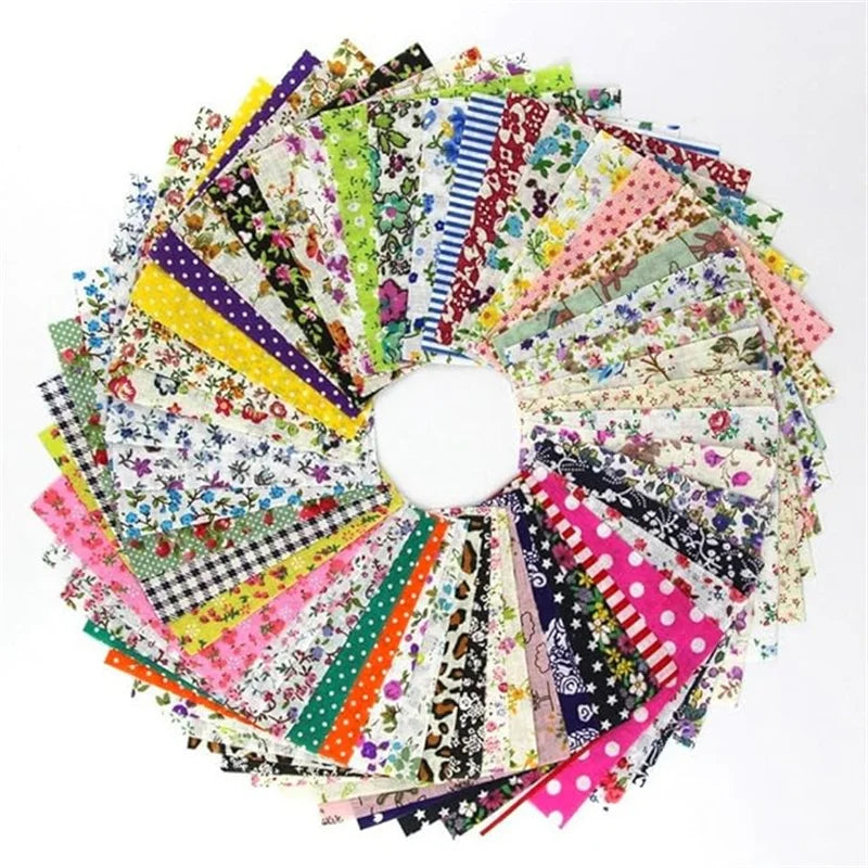 200-Piece Fabric Squares Bundle – 10×10cm Precut Squares for Quilting, Patchwork & Scrapbooking