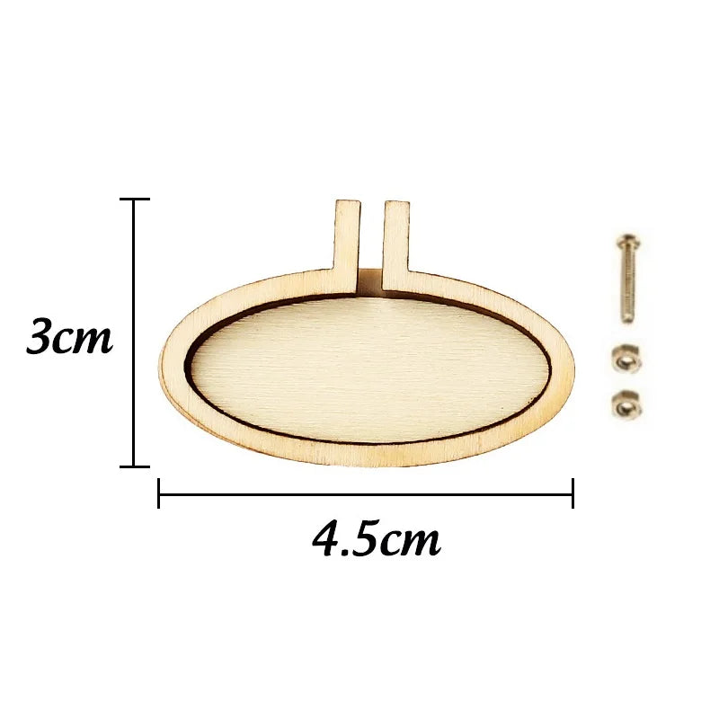 Mini Wooden Embroidery Hoop Set — 10 Pieces