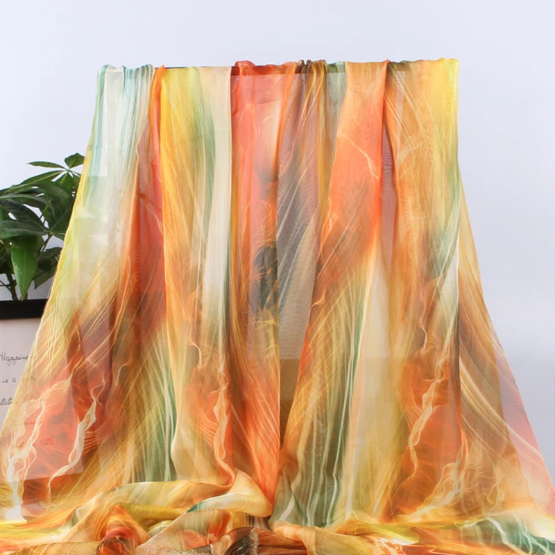 30D Gradient Chiffon Fabric – Semi-Sheer & Elegant | 150 cm Wide (59 in)