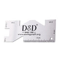 Metal Measuring Gauge Quilting Ruler High Quality Hand Sewing Templates Ruler Sewing Gauge for Patchwork Sewing Tool Accessory