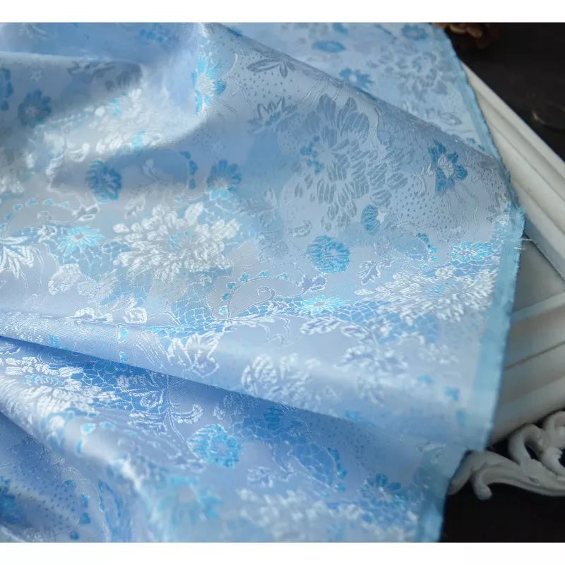 Traditional Pattern Brocade Fabric – 100% Polyester, 90cm Wide, Sold by the Meter – For Clothing, Costumes & DIY Sewing