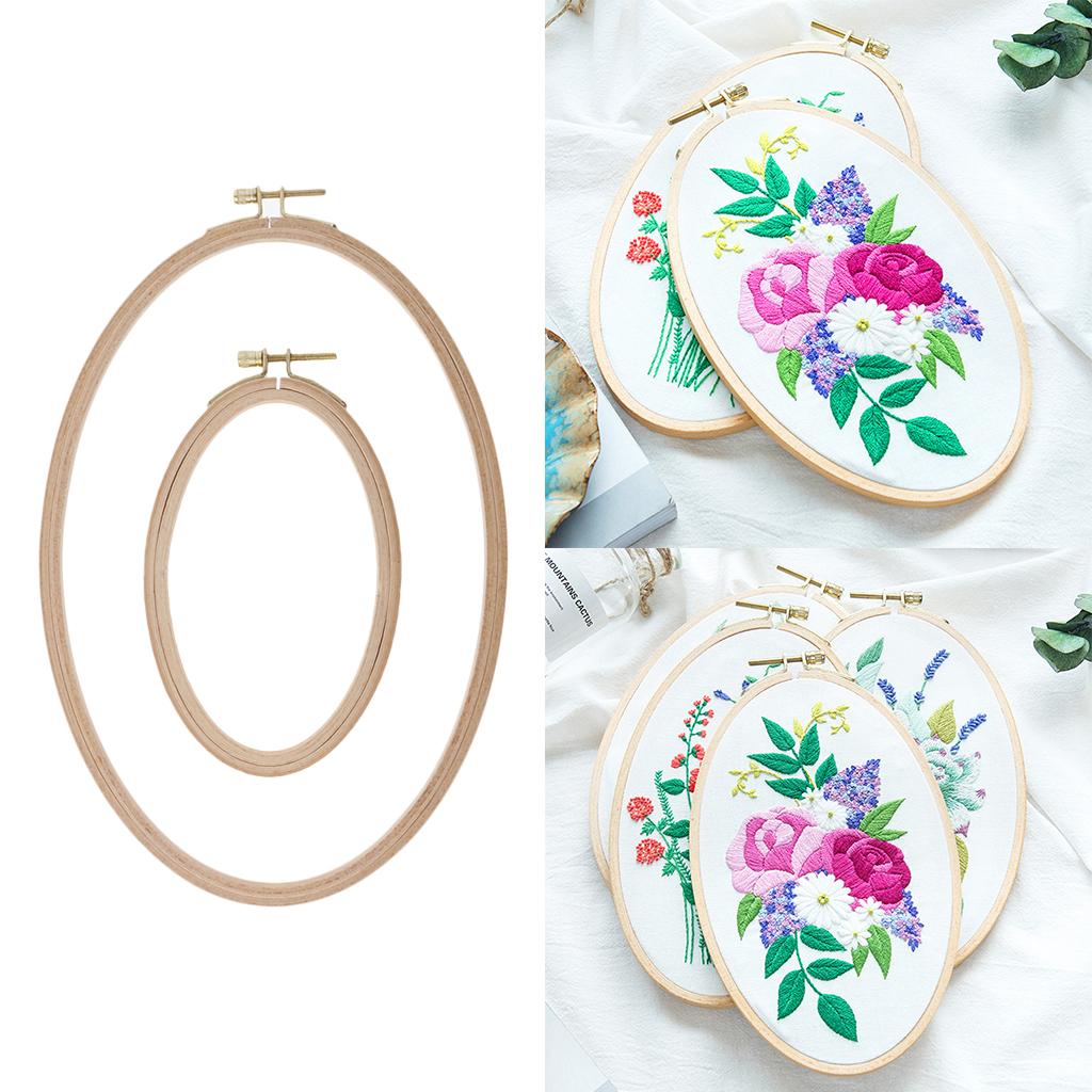 Oval Beech Wood Embroidery Hoops