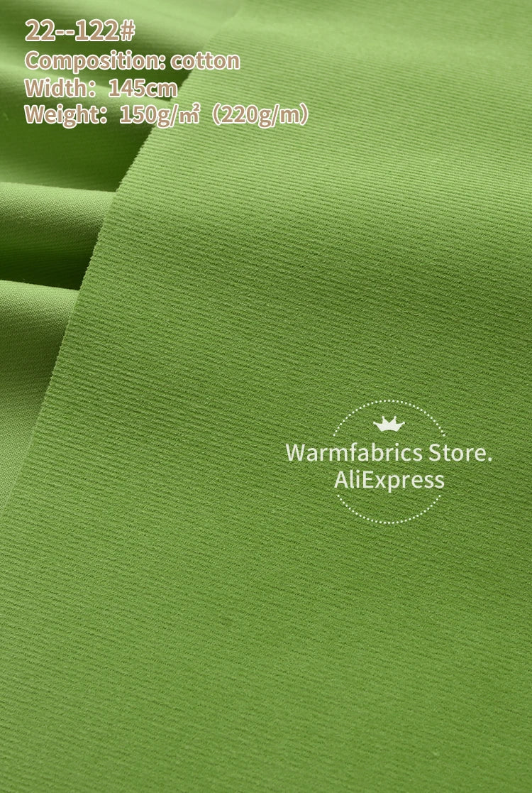 Plain 100% Cotton Corduroy Fabric — 21-Wale | 145cm Wide