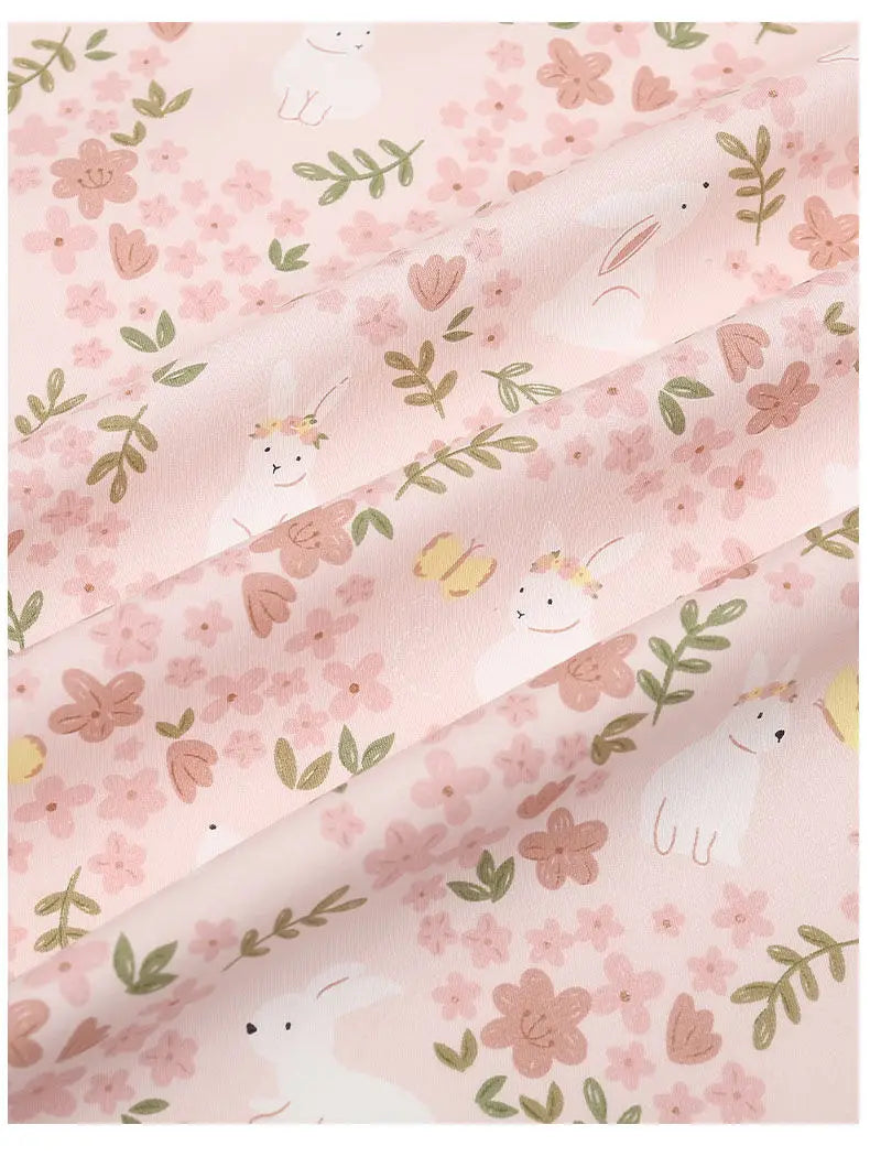 Floral Printed Rustic Style 100% Cotton Fabric – 63" Wide | Bedding, Curtains, Children’s Dresses & DIY Sewing (3 Sizes)