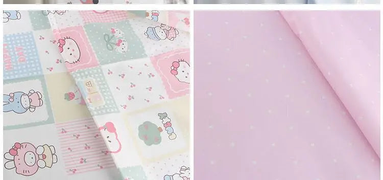 Pure Cotton AB Face Fabric – Cartoon Printed for Baby & Children's Clothing, Bedding & Quilting