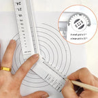 Regla plegable multifuncional para dibujo geométrico – Herramienta portátil de 0-30 cm para arcos, ángulos y líneas paralelas