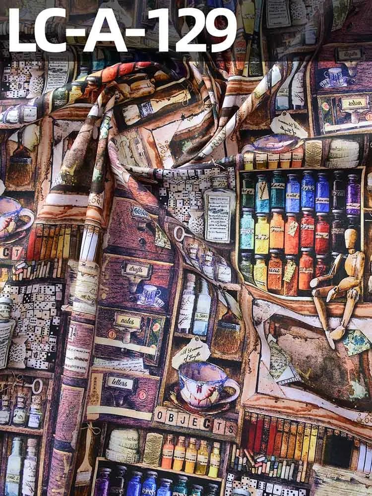 Vintage Newspaper & Map Print 100% Cotton Fabric | 110cm Wide | Sold by the Half Meter