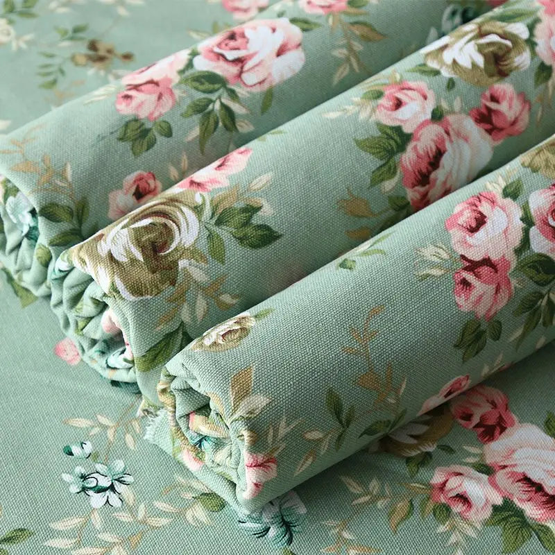 Floral & Stripe Thickened Polyester Canvas Fabric – 150cm Wide, 390g/m | Sofas, Bags, Cushions & Home Décor