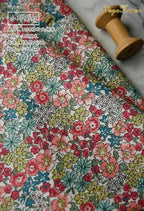 145cm Floral Cotton Poplin Fabric, 50cm Piece