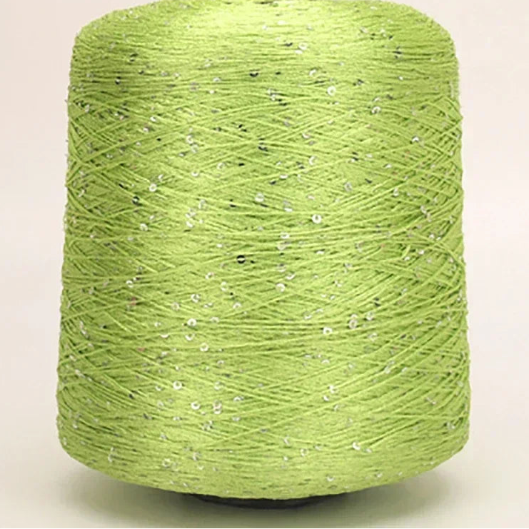 500G Hilo Fantasía de Lentejuelas Brillantes – Para Tejer a Mano y Ganchillo | Lentejuela de 3mm | 25 Colores