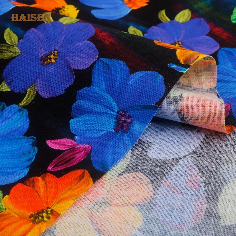 Gorgeous Floral Print 100% Cotton Fabric – 43" Wide, Half-Meter Panels | Quilting, Patchwork & DIY Sewing