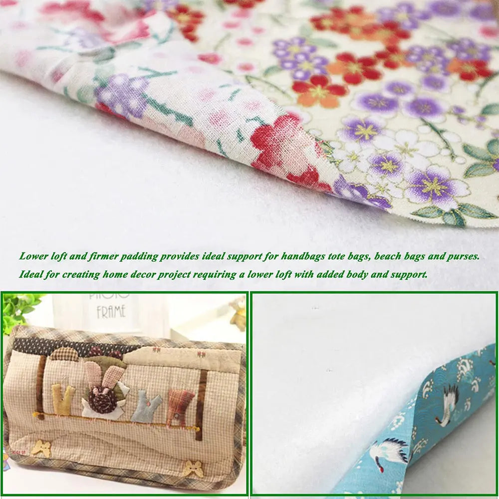 Sewing Interfacing Fabric Fusible Cotton Interlining 110g 200g 300g 400g Iron on Nonwoven Craft Bag Making Garment Making Supply