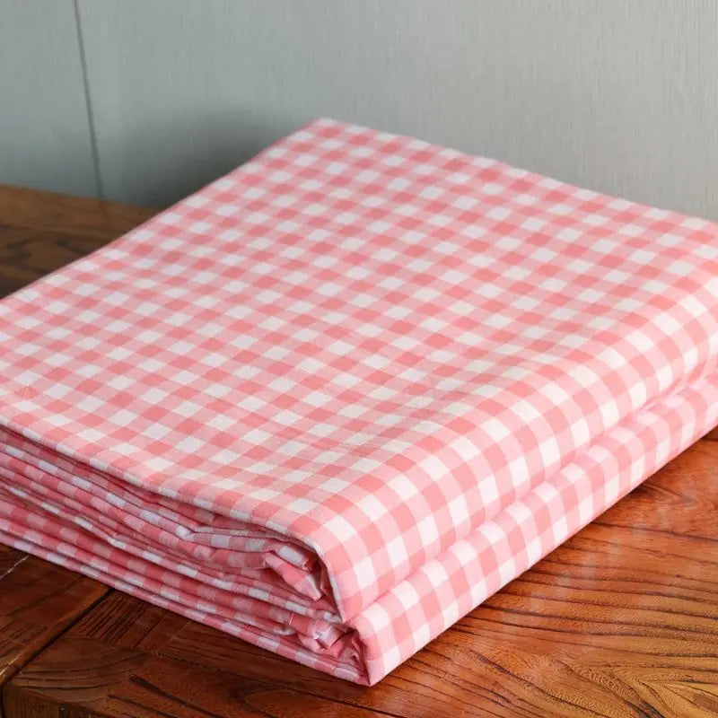 Washed Cotton Plaid Fabric | 100% Cotton | 250cm Wide | Sold by the Meter | 5 Colors