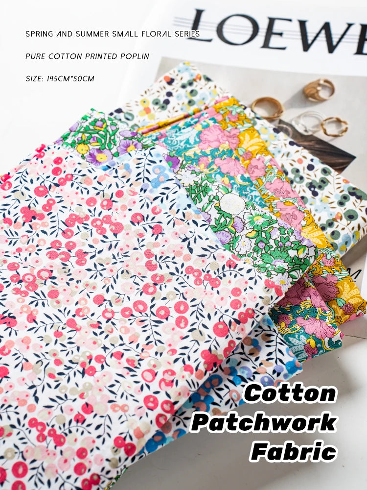 100% Cotton Poplin Fabric – Berry Print, 145cm Wide, Sold by 0.5m