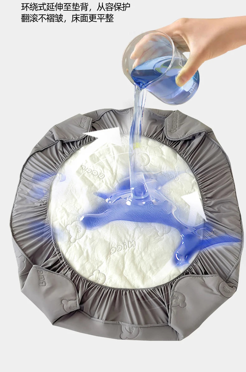 Ultrasonic Quilted Waterproof Mattress Protector – TPU, Anti-Mite, Baby-Safe, 6 Sizes