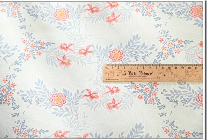 Floral Print Cotton Canvas Fabric – 100% Cotton, 110 cm Wide