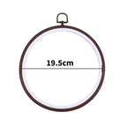 Wood-Grain Embroidery Hoop – Round & Oval Sizes