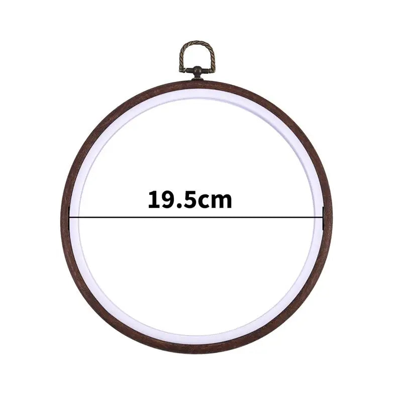 Wood-Grain Embroidery Hoop – Round & Oval Sizes