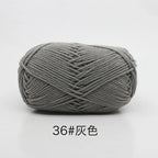 Hilo de algodón con leche de 4 cabos – 80% algodón, 20% fibra de leche | ~90 m (~98 yd) por madeja | Tejido a mano y a crochet