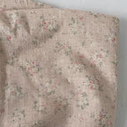 Tela de lino y algodón con estampado floral rosa – 140 cm de ancho | Corte a medida