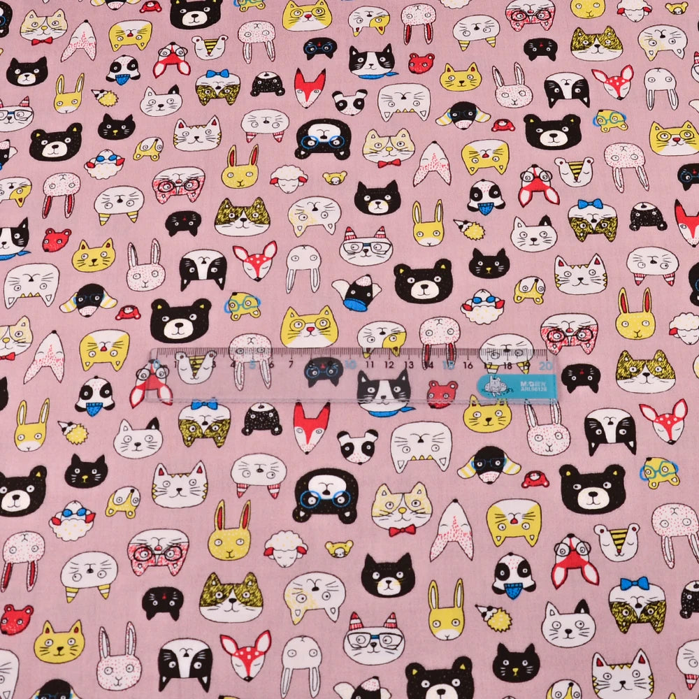 Cartoon & Floral Cotton Fabric Fat Eighths - 20x25cm Patchwork Fabric