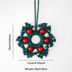 Kit de bricolaje de adorno de macramé de copo de nieve navideño — Colgante hecho a mano con tutorial | 3 colores