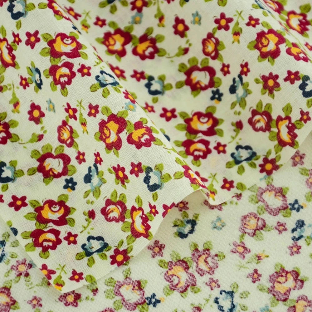 Fabric - 40 Precut Strips (6.35 X 49.78 cm) for Quilting And Sewing, 20 Floral Prints Assortment, 100% Material,