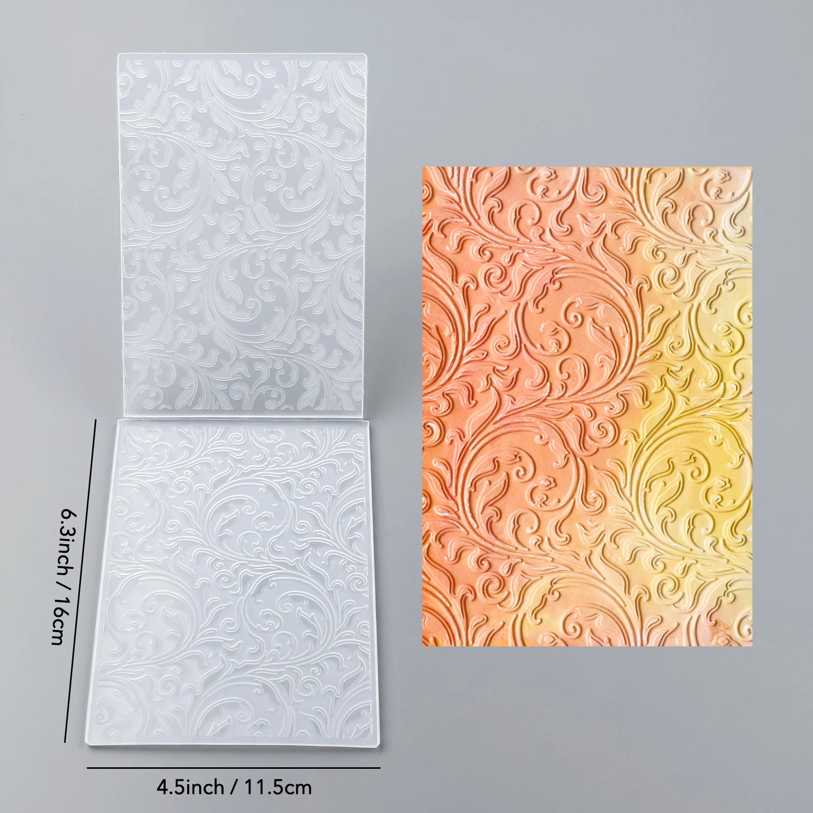 Curly Pattern 3D Embossing Folder – Textured Background Die for Scrapbooking & Paper Crafts