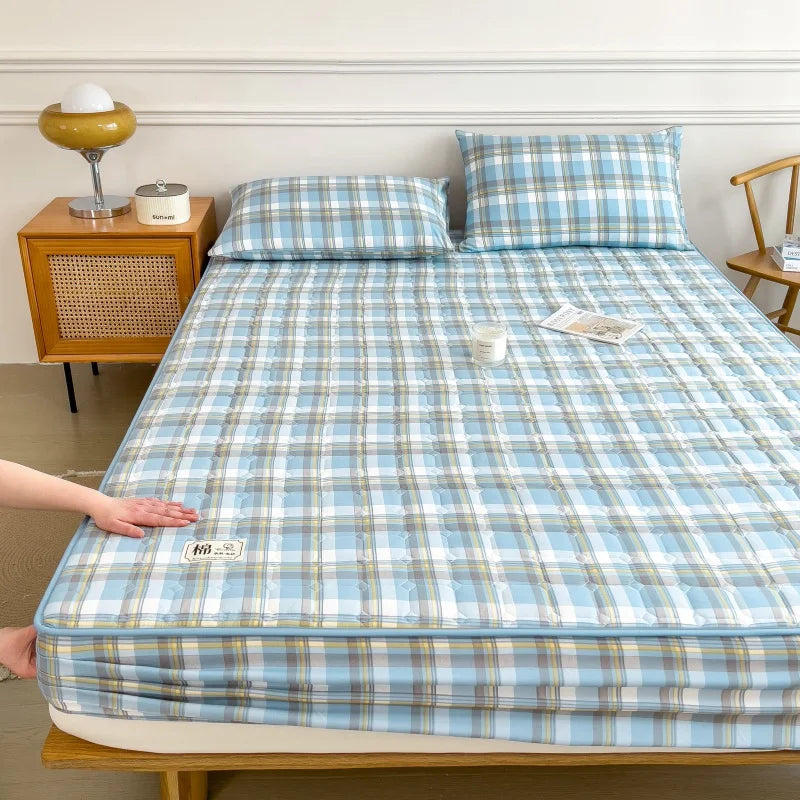 Dreamreal 100% Cotton Quilted Mattress Protector – Non-Slip, Anti-Bacterial, 12 Sizes