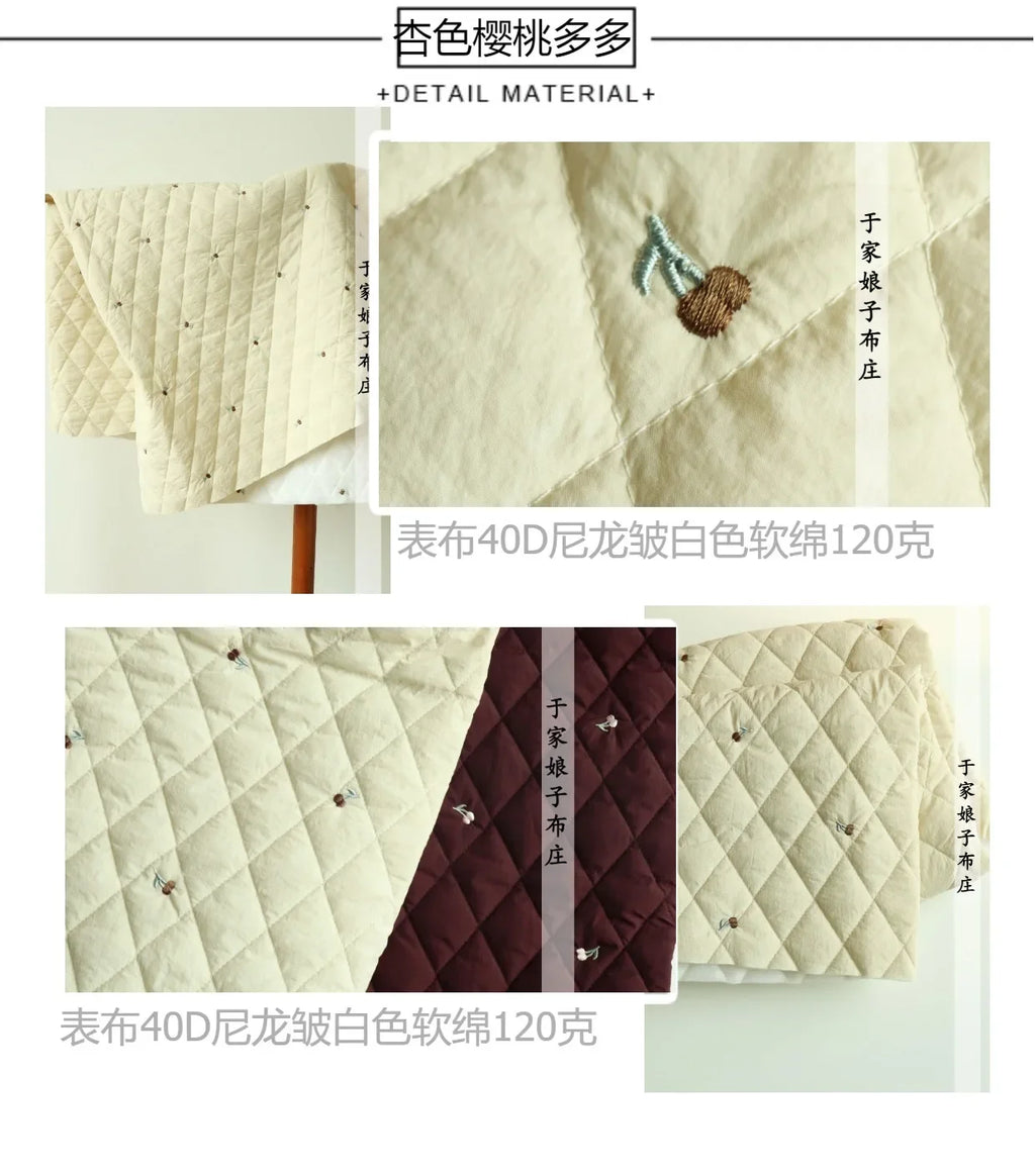 Printed Quilted Cotton Fabric – 135x50cm, Jacket Lining & Autumn Winter Sewing Fabric