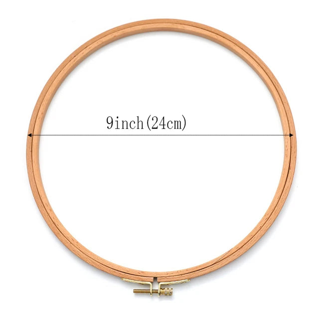 Round Bamboo Embroidery Hoops — Set of 10 (3–12 inch)