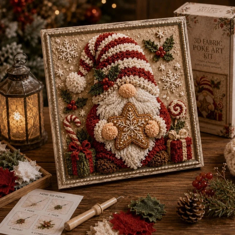 Kit de arte en tela 3D de Navidad – Decoración navideña DIY para adultos