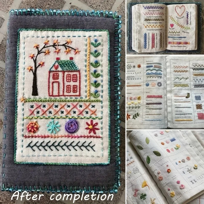 Linen Embroidery Stitch Book – 86 or 106 Stitch Types, Modern Style DIY Kit