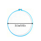 Color-Coded Plastic Embroidery Hoops – 7 Sizes