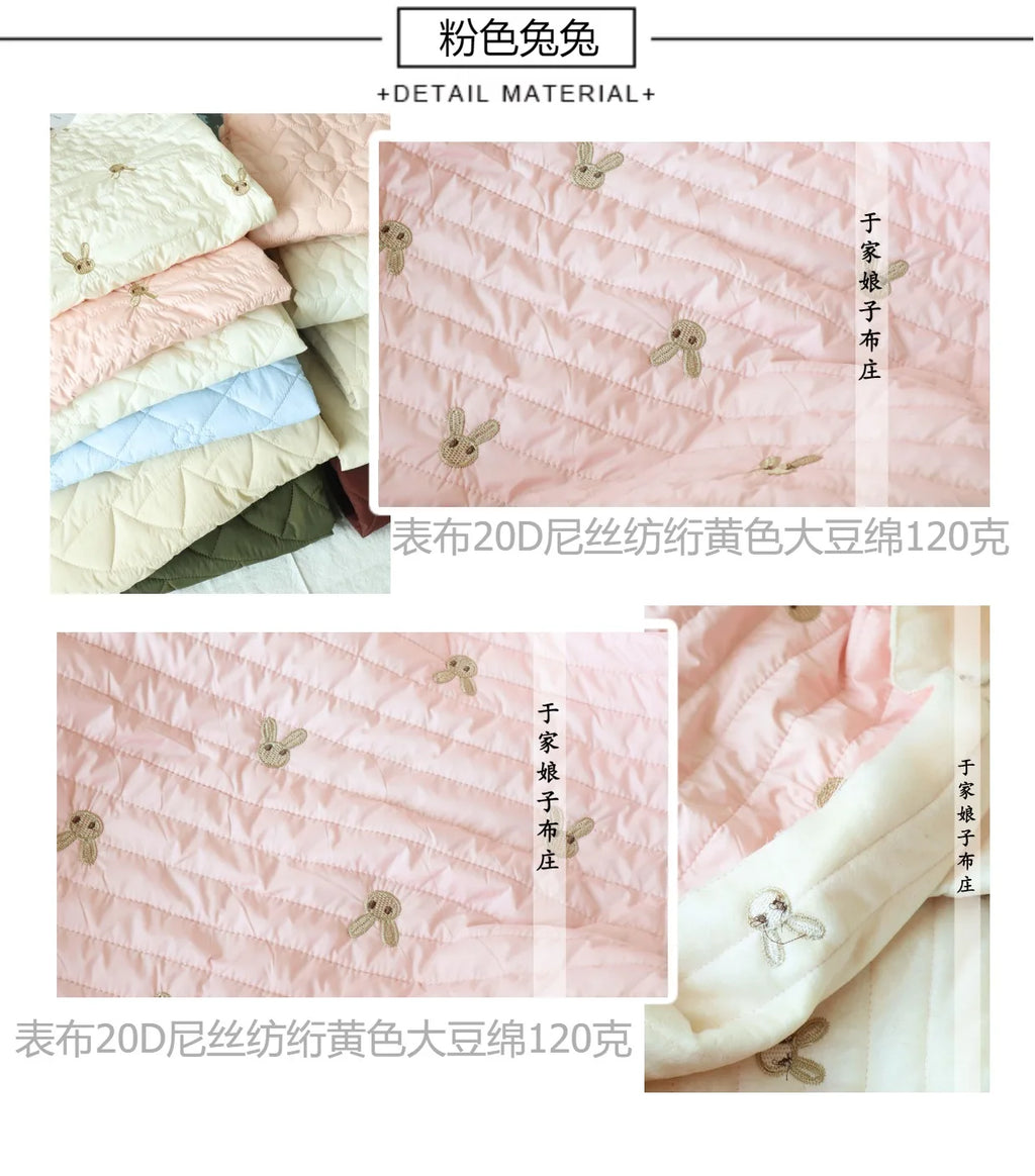 Printed Quilted Cotton Fabric – 135x50cm, Jacket Lining & Autumn Winter Sewing Fabric
